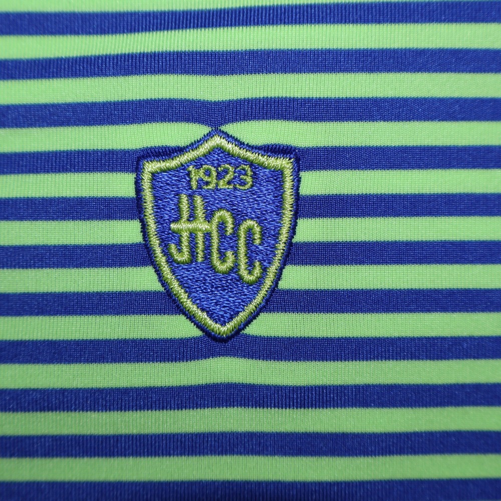 RLX Ralph Lauren Mens Medium Polo Shirt Striped HCC Country Club 1923 Maryland - Picture 2 of 12